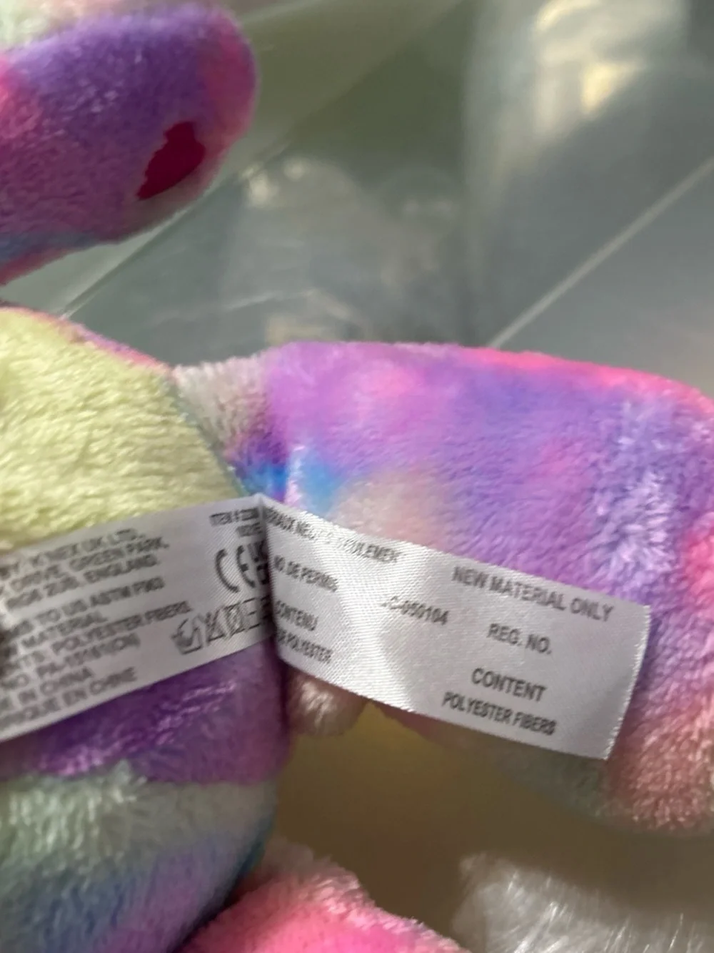 Care Bears Pink Rainbow Unicorn Plush - Multicolor Tie-Dye Cuddly Bear